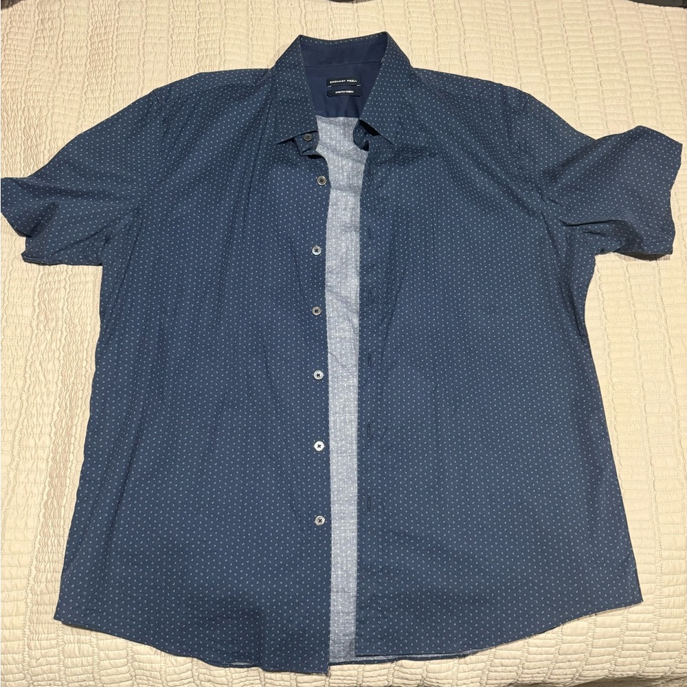 Zachary Prell men’s button down short sleeve shirt
